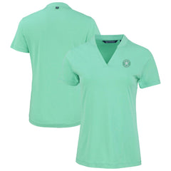 Houston Astros Cutter & Buck Forge Heathered Stretch Blade Top - Heather Mint Tops