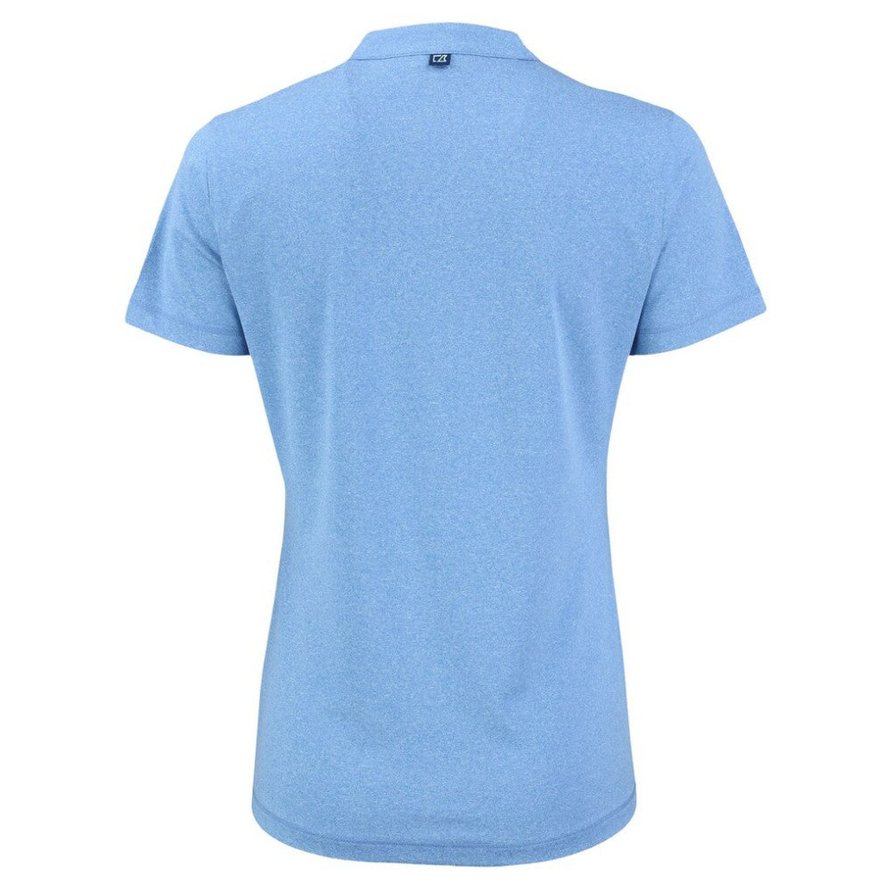Detroit Tigers Cutter & Buck Forge Heathered Stretch Blade Top - Heather Powder Blue Tops