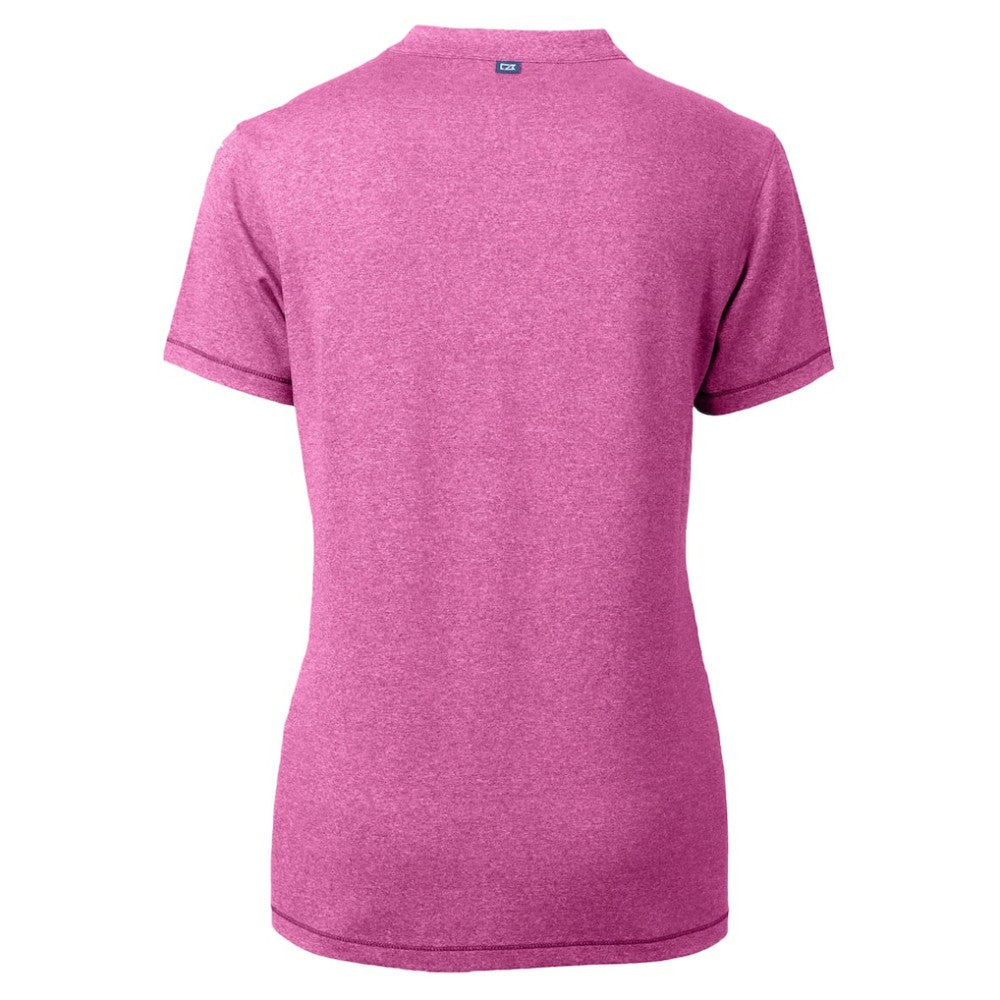 St. Louis Cardinals Cutter & Buck Forge Heathered Stretch Blade Top - Light Pink Tops