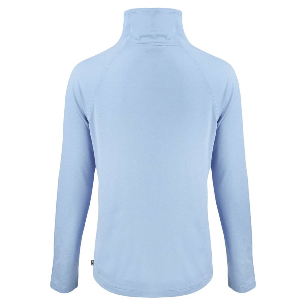 Philadelphia Phillies Cutter & Buck Women's Coastline Epic Comfort Eco Recycled Funnel Neck Pullover Top - Powder Blue Pullover