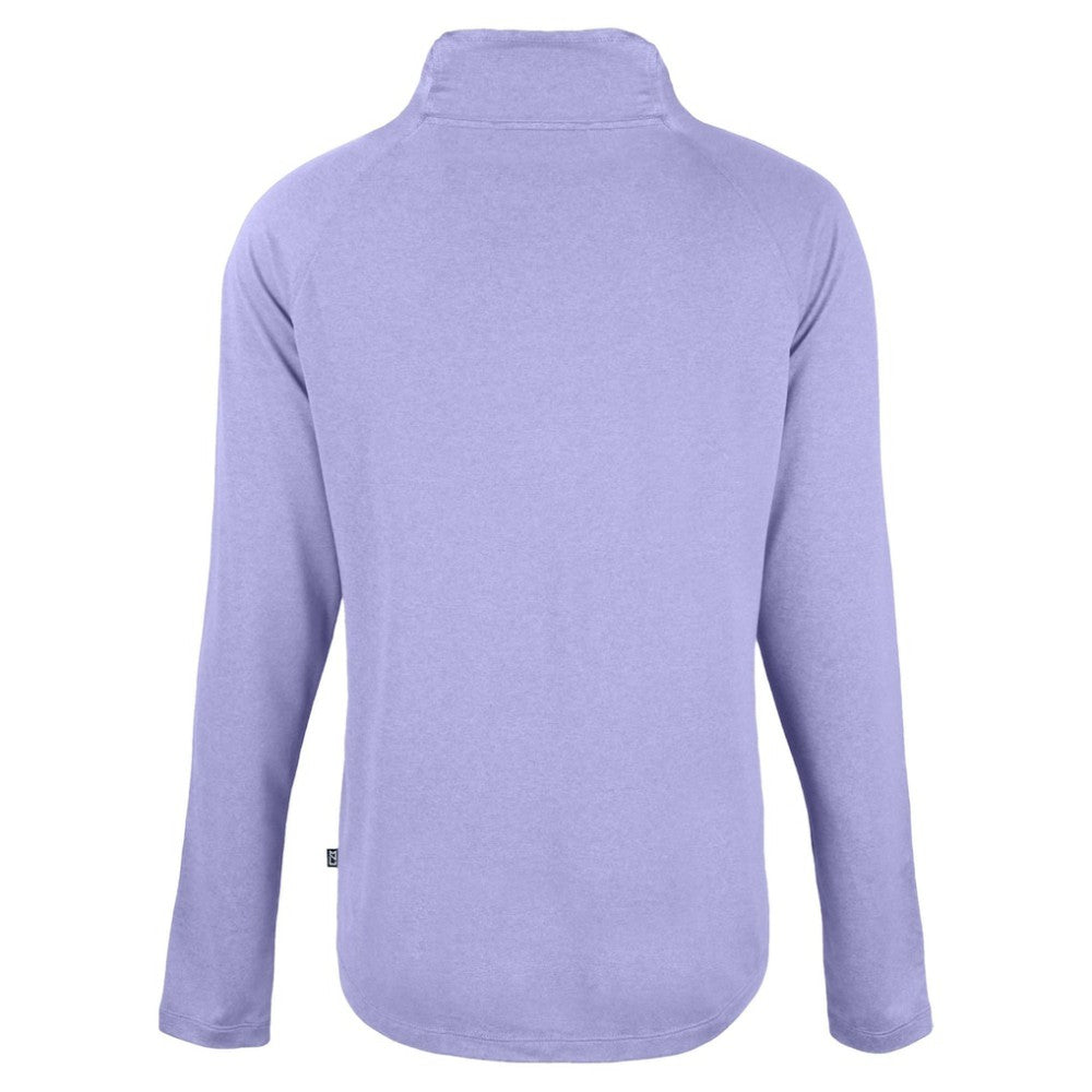 Minnesota Twins Cutter & Buck Women's Coastline Epic Comfort Eco Recycled Funnel Neck Pullover Top - Lavender Pullover