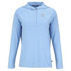 Chicago Cubs Cutter & Buck Women's Coastline Epic Comfort Eco Recycled Long Sleeve Hoodie T-Shirt - Powder Blue Hoodies