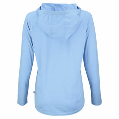 Cincinnati Reds Cutter & Buck Women's Coastline Epic Comfort Eco Recycled Long Sleeve Hoodie T-Shirt - Powder Blue Hoodies