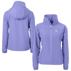San Diego Padres Cutter & Buck Women's Charter Eco Recycled Full-Zip Jacket - Lavender Jackets