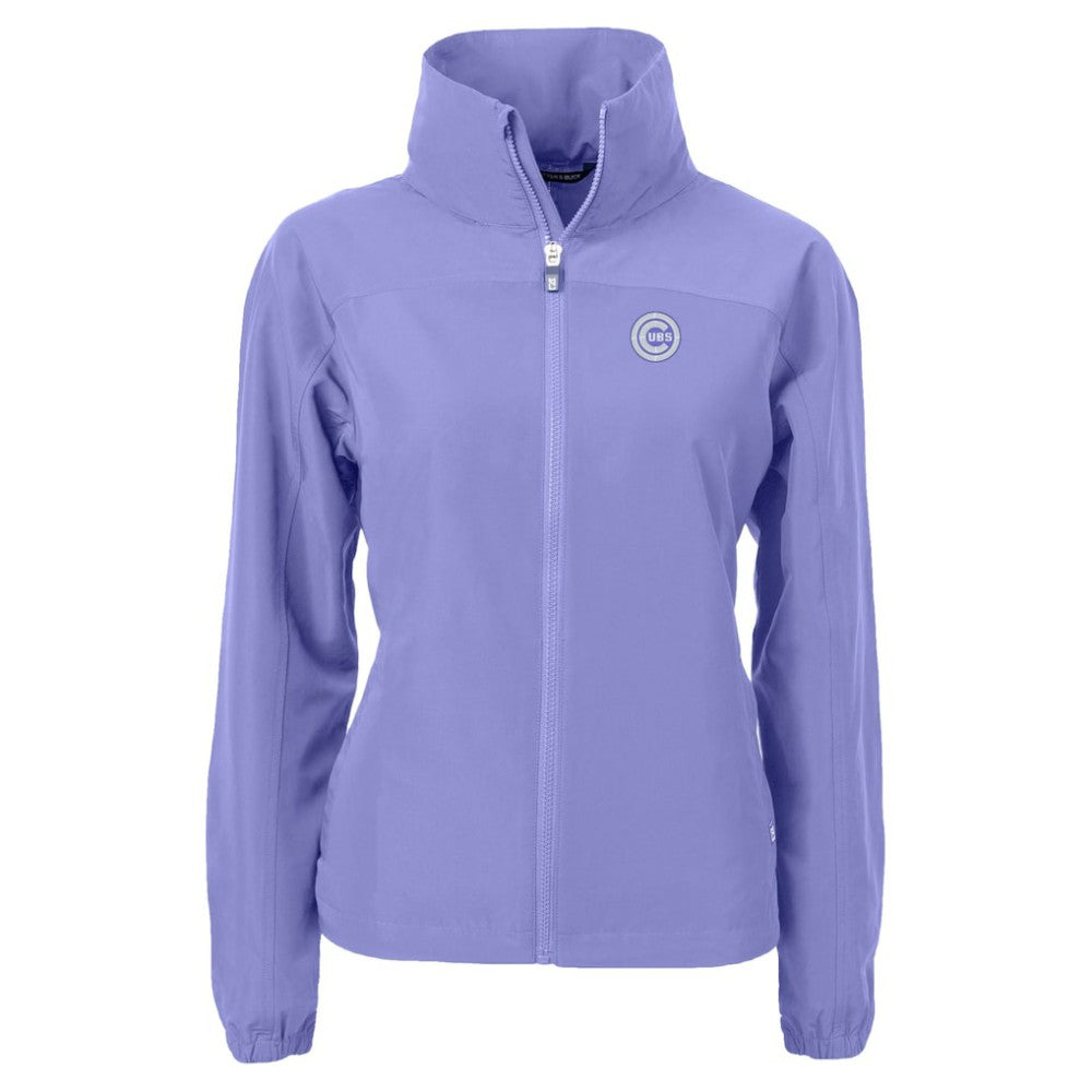 Chicago Cubs Cutter & Buck Women's Charter Eco Recycled Full-Zip Jacket - Lavender Jackets