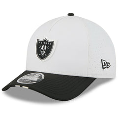 Las Vegas Raiders New Era Youth 2025 NFL Training Camp A-Frame 9FORTY Adjustable Hat - White/Black Hats
