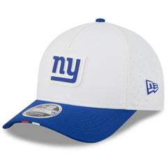 New York Giants New Era Youth 2025 NFL Training Camp A-Frame 9FORTY Adjustable Hat - White/Royal Hats