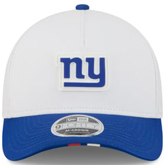 New York Giants New Era Youth 2025 NFL Training Camp A-Frame 9FORTY Adjustable Hat - White/Royal Hats