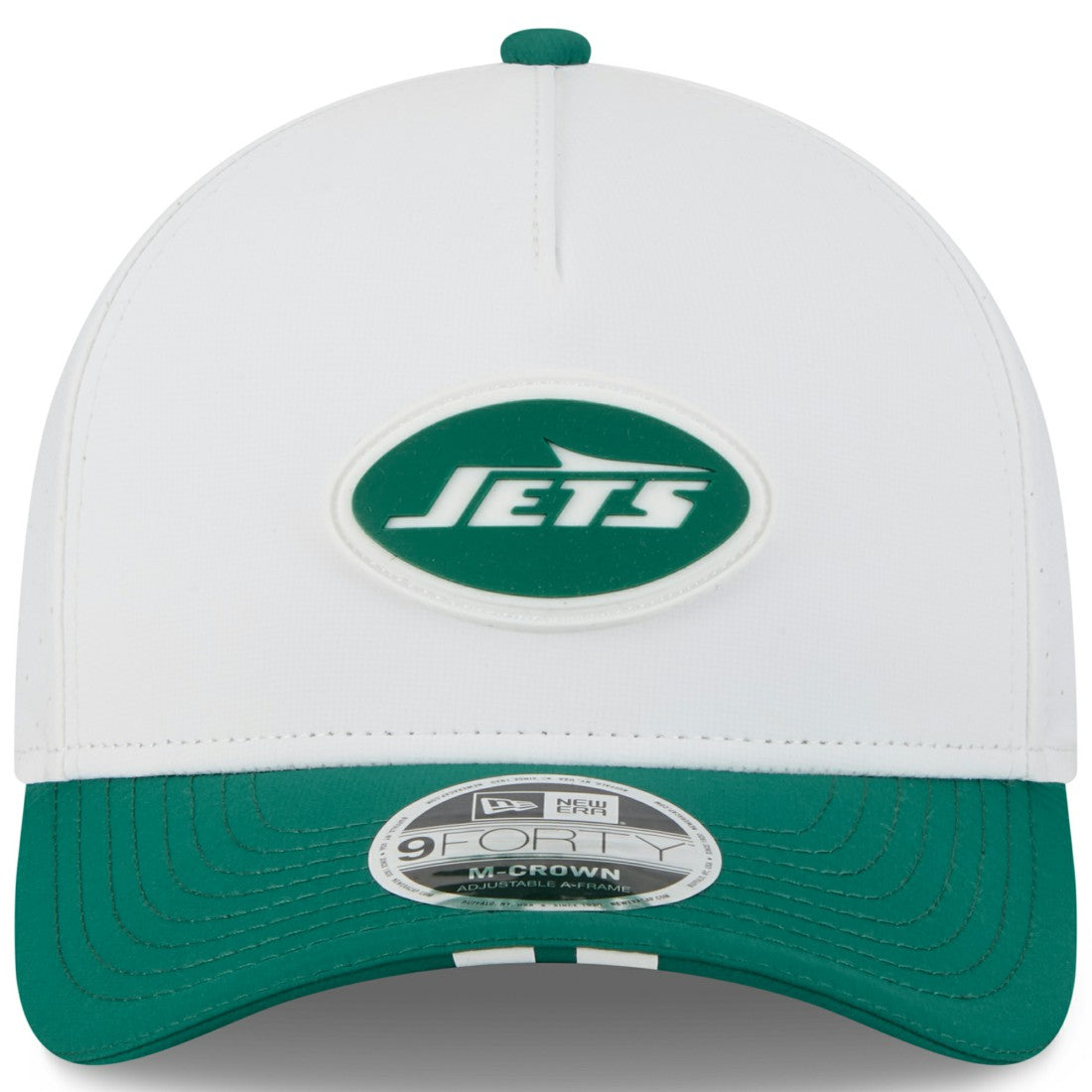 New York Jets New Era Youth 2025 NFL Training Camp A-Frame 9FORTY Adjustable Hat - White/Green Hats