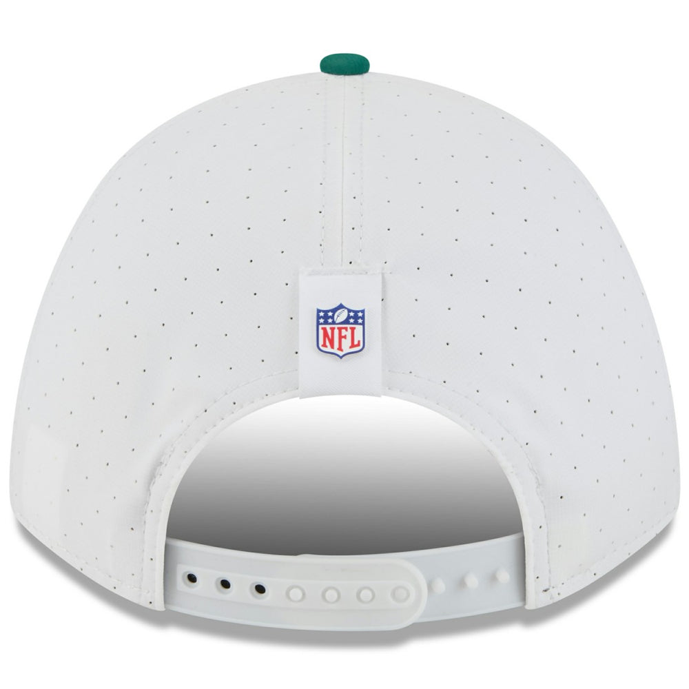 New York Jets New Era Youth 2025 NFL Training Camp A-Frame 9FORTY Adjustable Hat - White/Green Hats