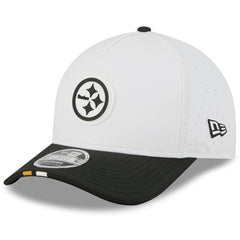 Pittsburgh Steelers New Era Youth 2025 NFL Training Camp A-Frame 9FORTY Adjustable Hat - White/Black Hats