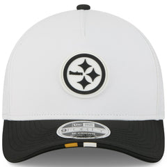 Pittsburgh Steelers New Era Youth 2025 NFL Training Camp A-Frame 9FORTY Adjustable Hat - White/Black Hats