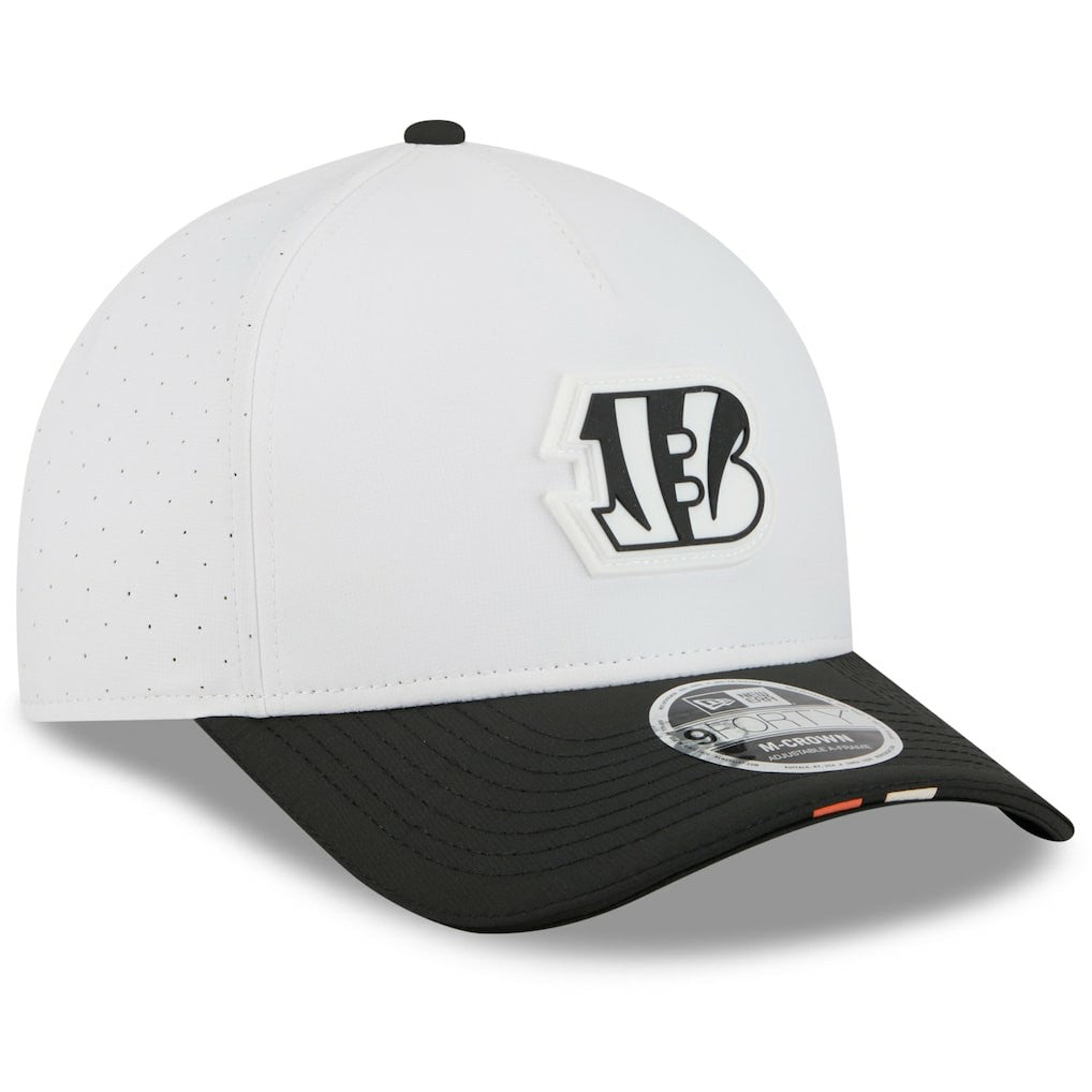 Cincinnati Bengals New Era Preschool 2025 NFL Training Camp A-Frame 9FORTY Adjustable Hat - White/Black Hats