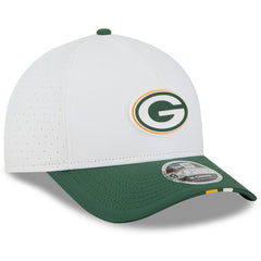 Green Bay Packers New Era Youth 2025 NFL Training Camp A-Frame 9FORTY Adjustable Hat - White/Green Hats