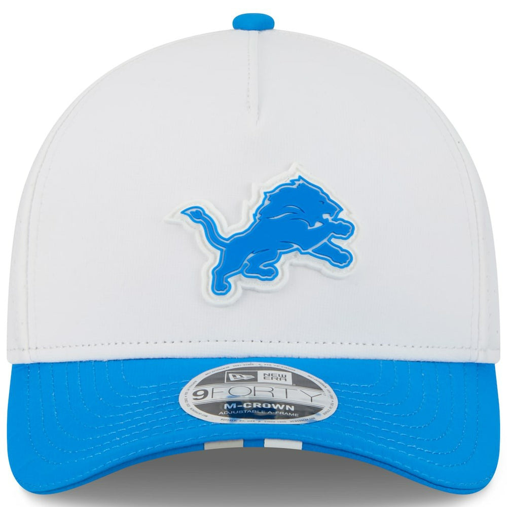 Detroit Lions New Era Youth 2025 NFL Training Camp A-Frame 9FORTY Adjustable Hat - White/Blue Hats
