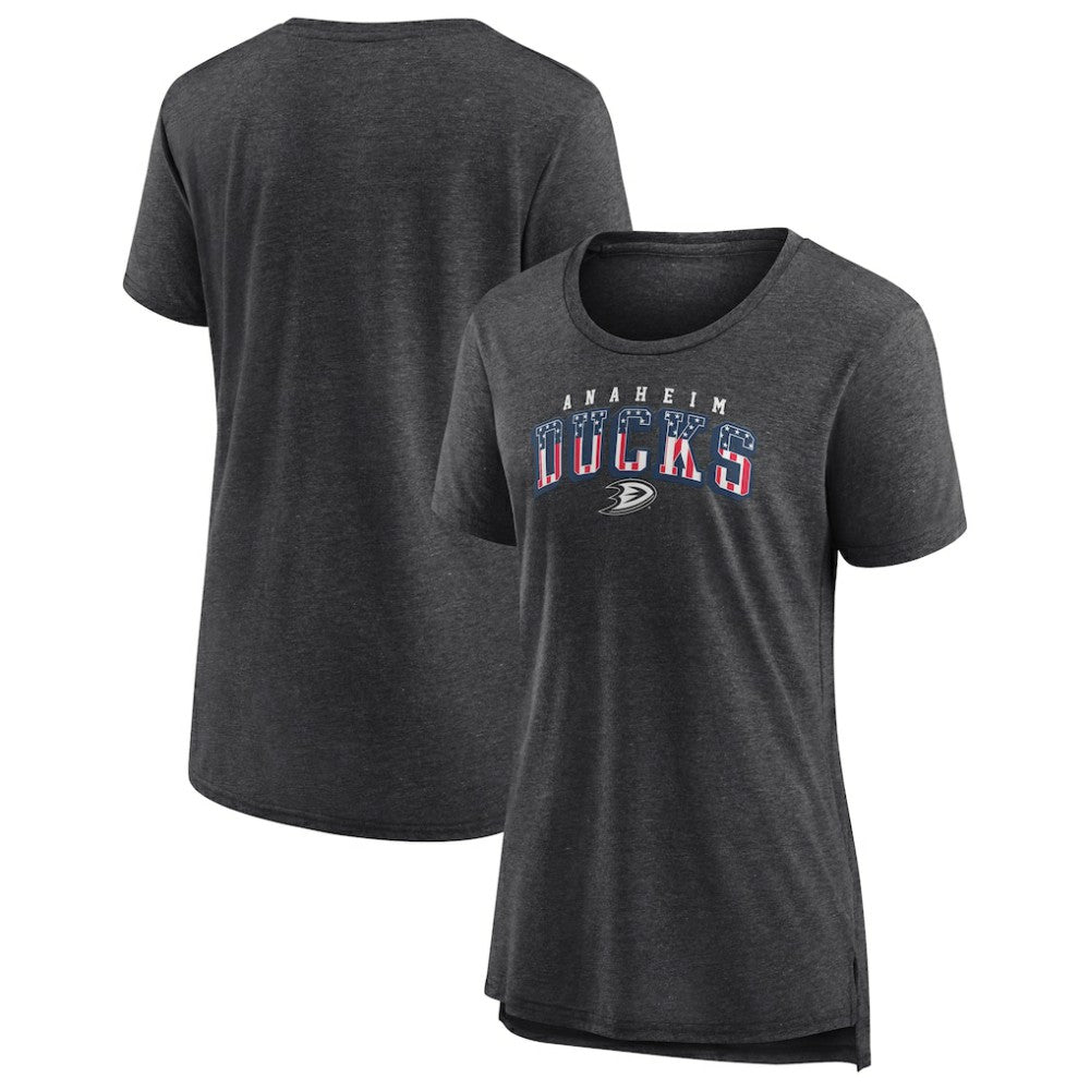 Anaheim Ducks Women's Proud Tri-Blend T-Shirt - Gray | US 202552472