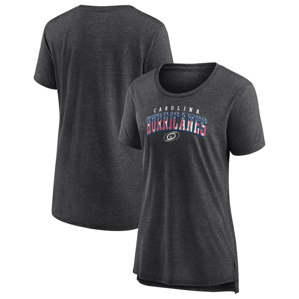 Carolina Hurricanes Women's Proud Tri-Blend T-Shirt - Gray | US 202552476