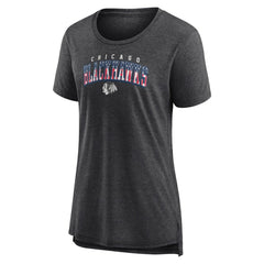 Chicago Blackhawks Women's Proud Tri-Blend T-Shirt - Gray | US 202552477