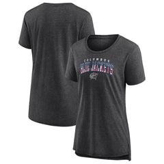 Columbus Blue Jackets Women's Proud Tri-Blend T-Shirt - Gray | US 202552479