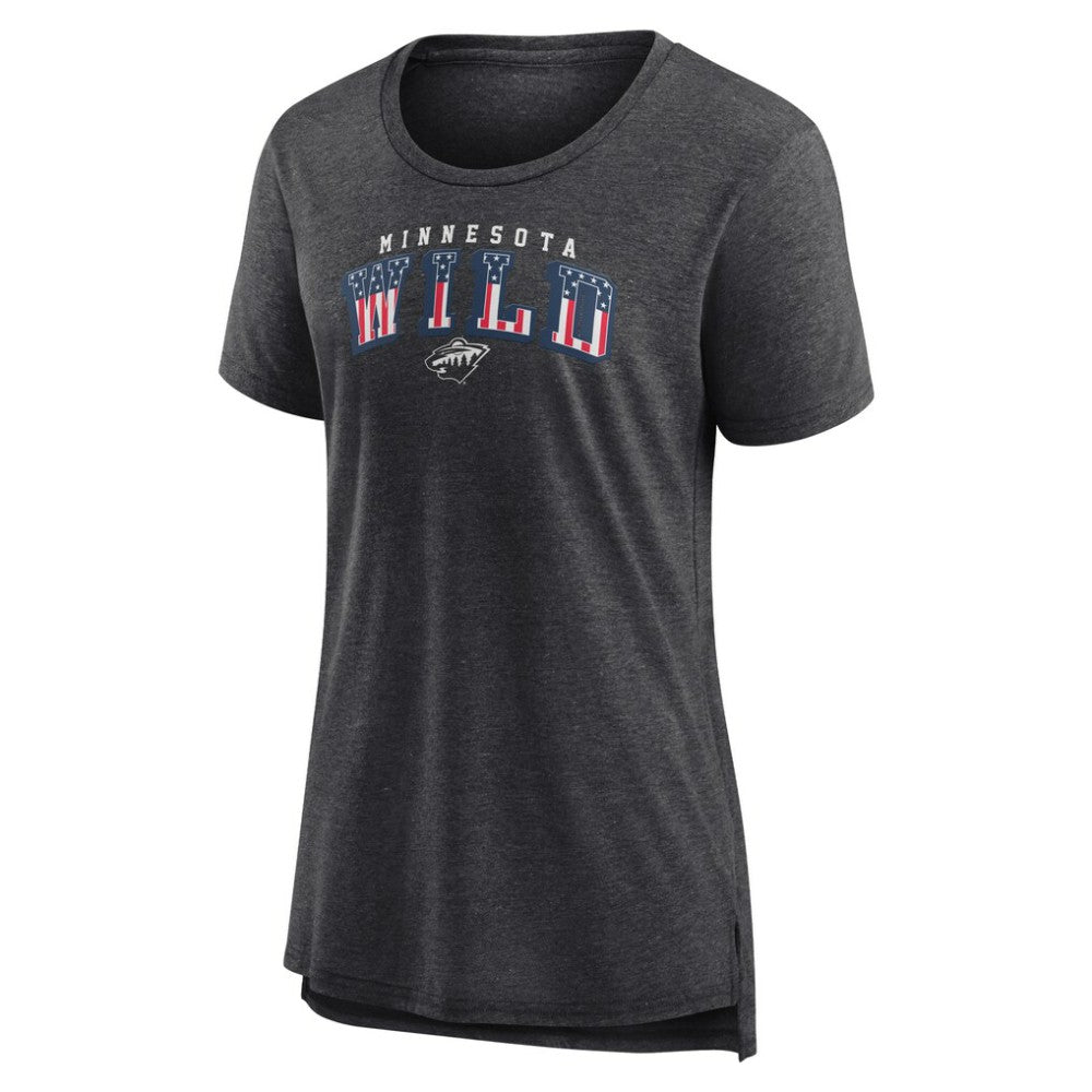 Minnesota Wild Women's Proud Tri-Blend T-Shirt - Gray | US 202552484