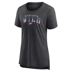 Minnesota Wild Women's Proud Tri-Blend T-Shirt - Gray | US 202552484