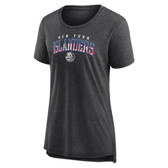 New York Islanders Women's Proud Tri-Blend T-Shirt - Gray | US 202552488