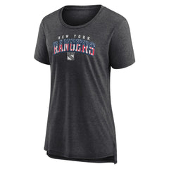 New York Rangers Women's Proud Tri-Blend T-Shirt - Gray | US 202552489