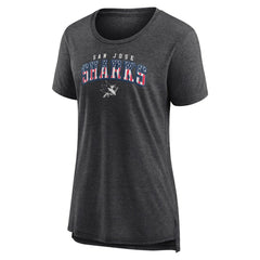 San Jose Sharks Women's Proud Tri-Blend T-Shirt - Gray | US 202552492