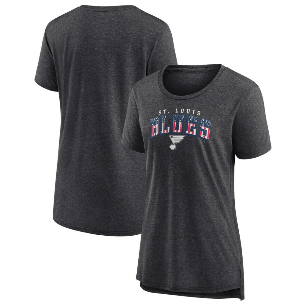 St. Louis Blues Women's Proud Tri-Blend T-Shirt - Gray | US 202552494