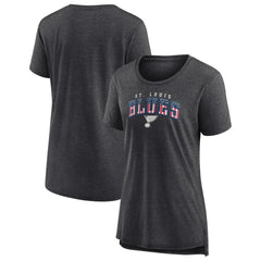 St. Louis Blues Women's Proud Tri-Blend T-Shirt - Gray | US 202552494