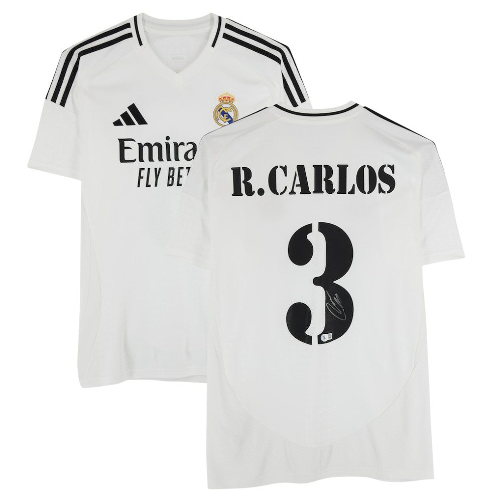 Roberto Carlos Real Madrid Autographed 2024-25 White Home Jersey BAS - Fanatics online