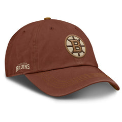 Boston Bruins Fanatics Fall Leaves Timber Adjustable Hat - Brown | US 202565206