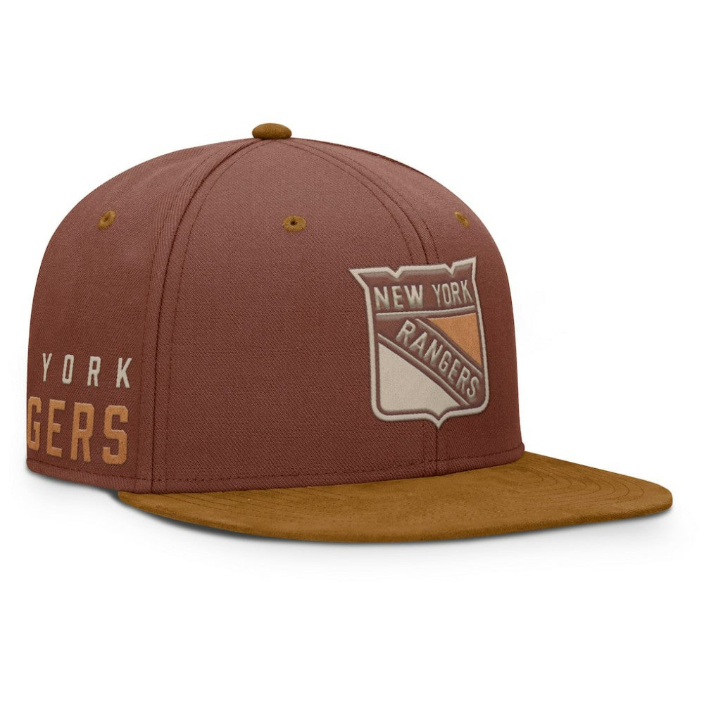 New York Rangers Fanatics Fall Leaves Acreage Snapback Hat - Brown | US 202565211