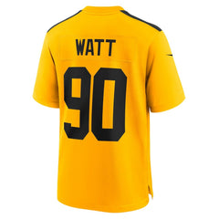 T.J. Watt Pittsburgh Steelers Youth Alternate 1933 Throwback Game Jersey - Gold Jerseys