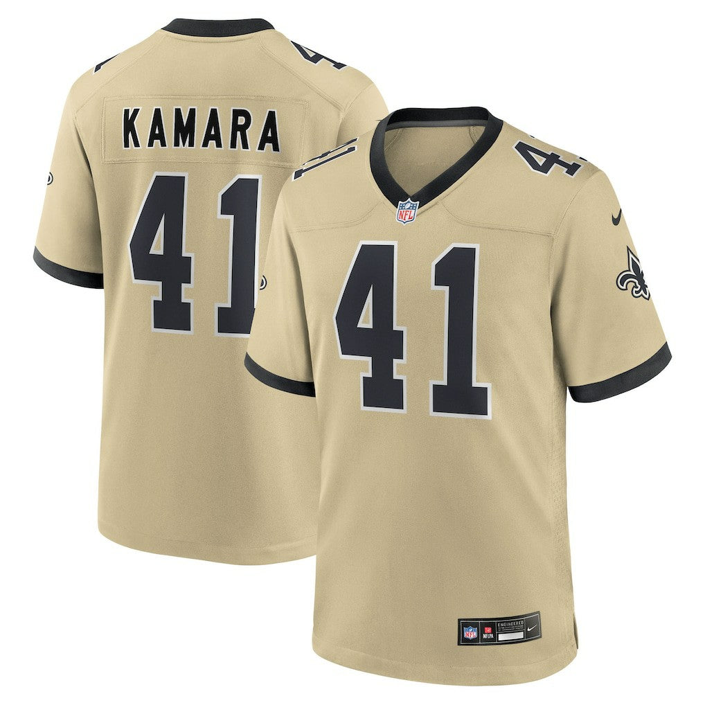 Alvin Kamara New Orleans Saints Youth Gameday Golds Alternate Game Player Jersey - Gold Jerseys