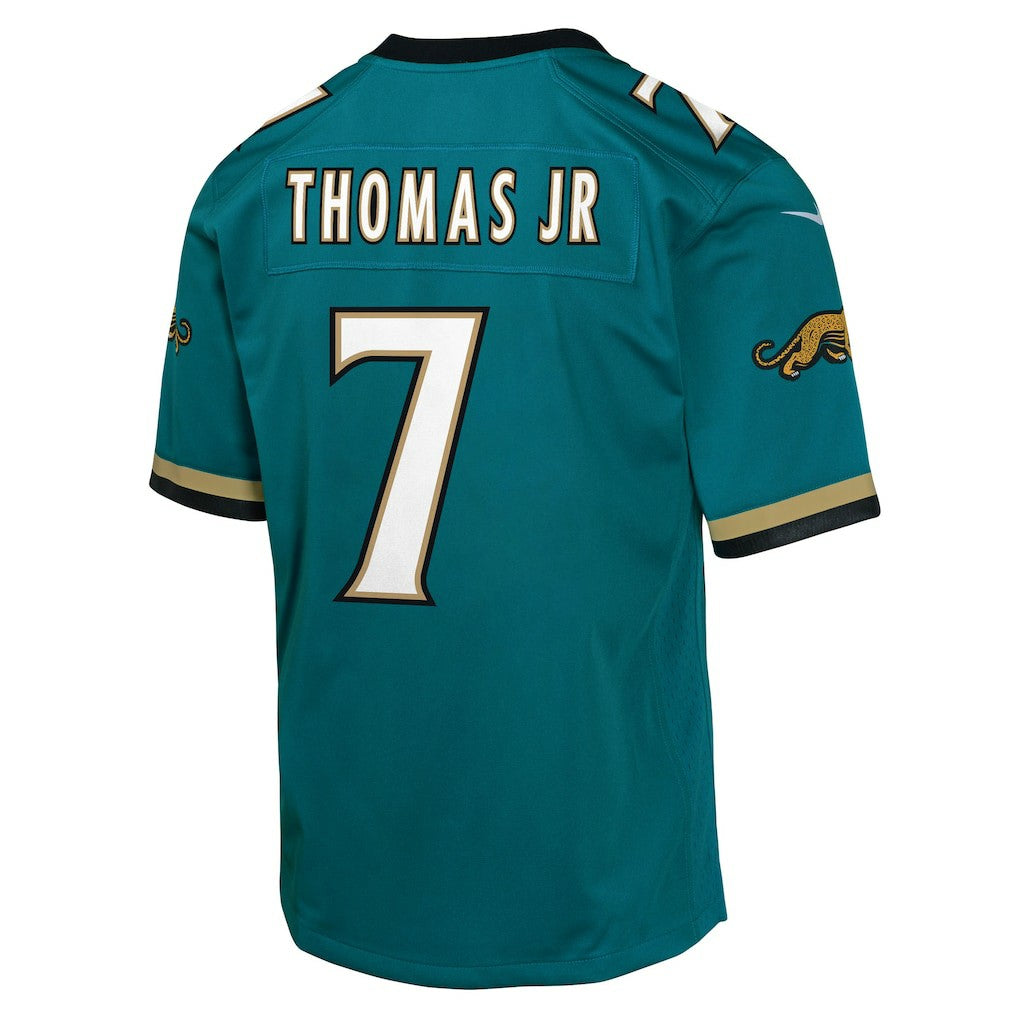 Brian Thomas Jr. Jacksonville Jaguars Youth Alternate 2 Prowler Throwback Game Jersey - Teal Jerseys