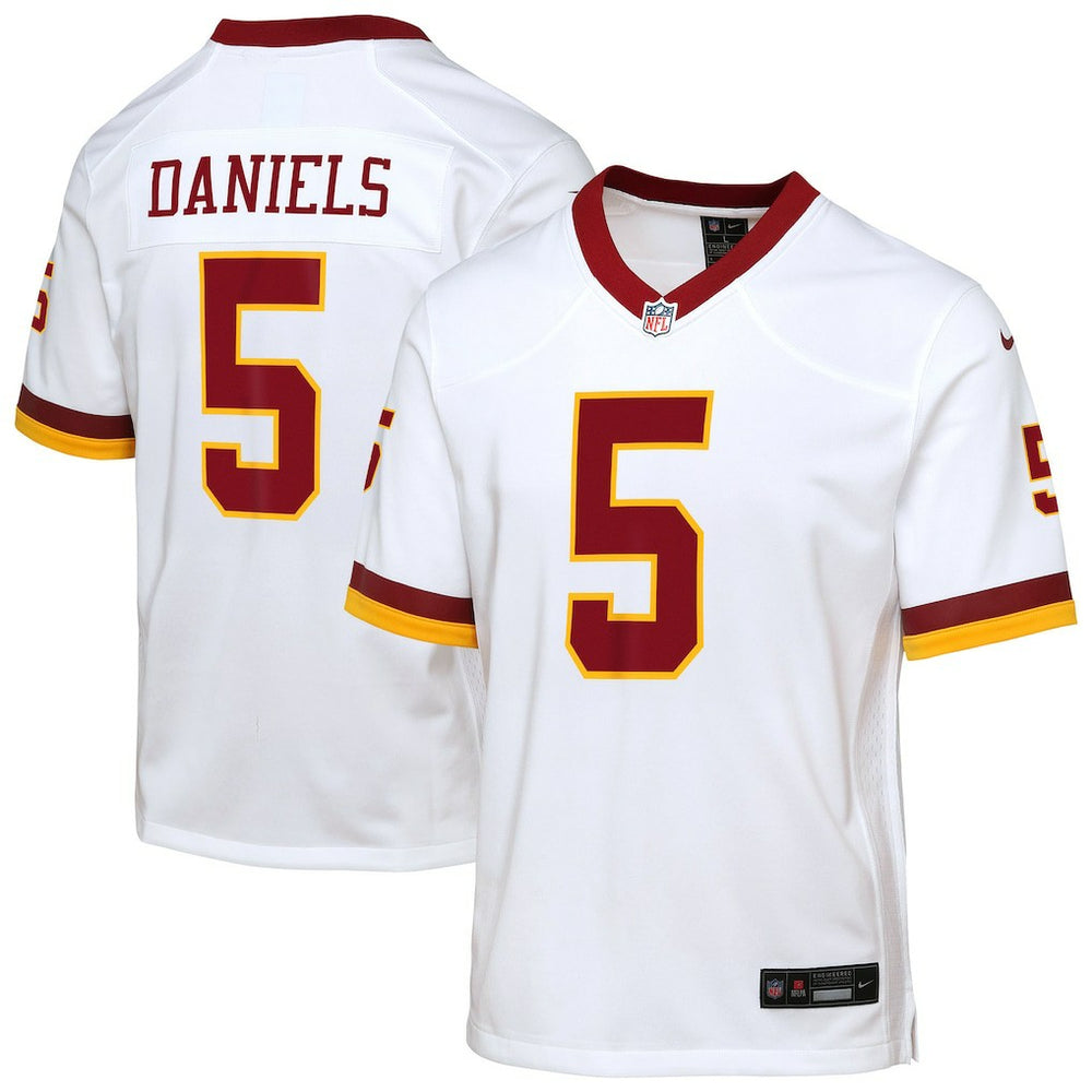 Jayden Daniels Washington Commanders Youth Game Super Bowl Era Jersey - White Jerseys