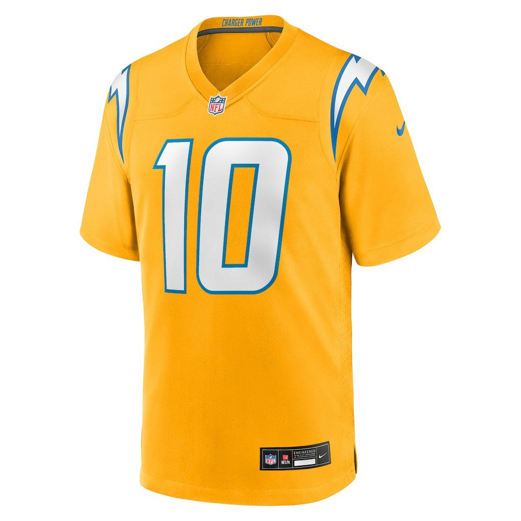 Justin Herbert Los Angeles Chargers Youth Alternate Charger Power Game Player Jersey - Gold Jerseys