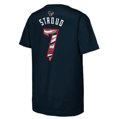 C.J. Stroud Houston Texans Outerstuff Youth Mainliner Drip Player Name & Number T-Shirt - Navy T-shirts