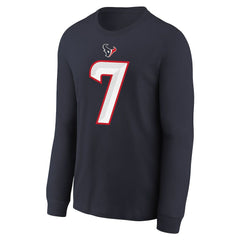 C.J. Stroud Houston Texans Youth Player Name & Number Long Sleeve T-Shirt - Navy T-shirts