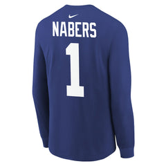 Malik Nabers New York Giants Youth Player Name & Number Long Sleeve T-Shirt - Royal T-shirts