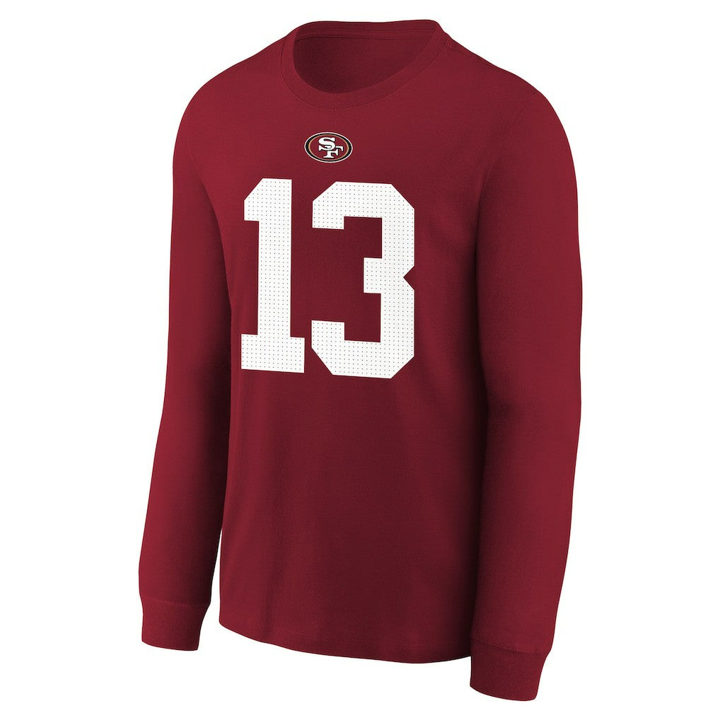 Brock Purdy San Francisco 49ers Youth Player Name & Number Long Sleeve T-Shirt - Scarlet T-shirts