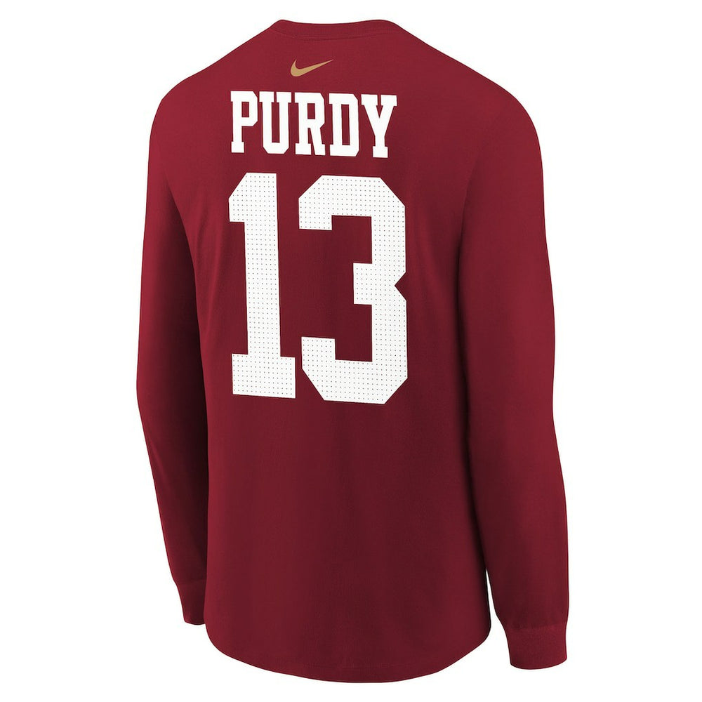 Brock Purdy San Francisco 49ers Youth Player Name & Number Long Sleeve T-Shirt - Scarlet T-shirts