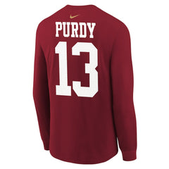 Brock Purdy San Francisco 49ers Youth Player Name & Number Long Sleeve T-Shirt - Scarlet T-shirts