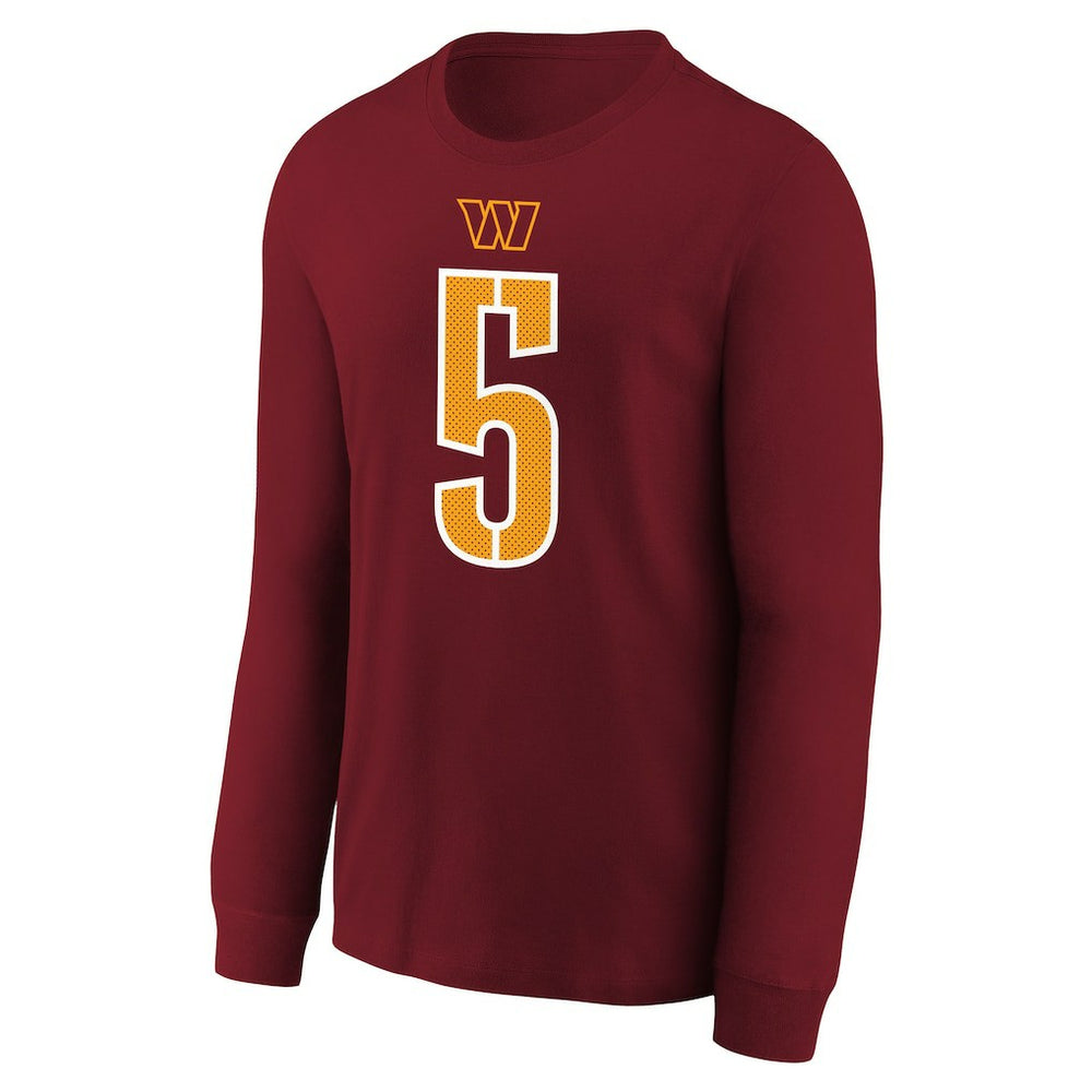 Jayden Daniels Washington Commanders Youth Player Name & Number Long Sleeve T-Shirt - Burgundy T-shirts