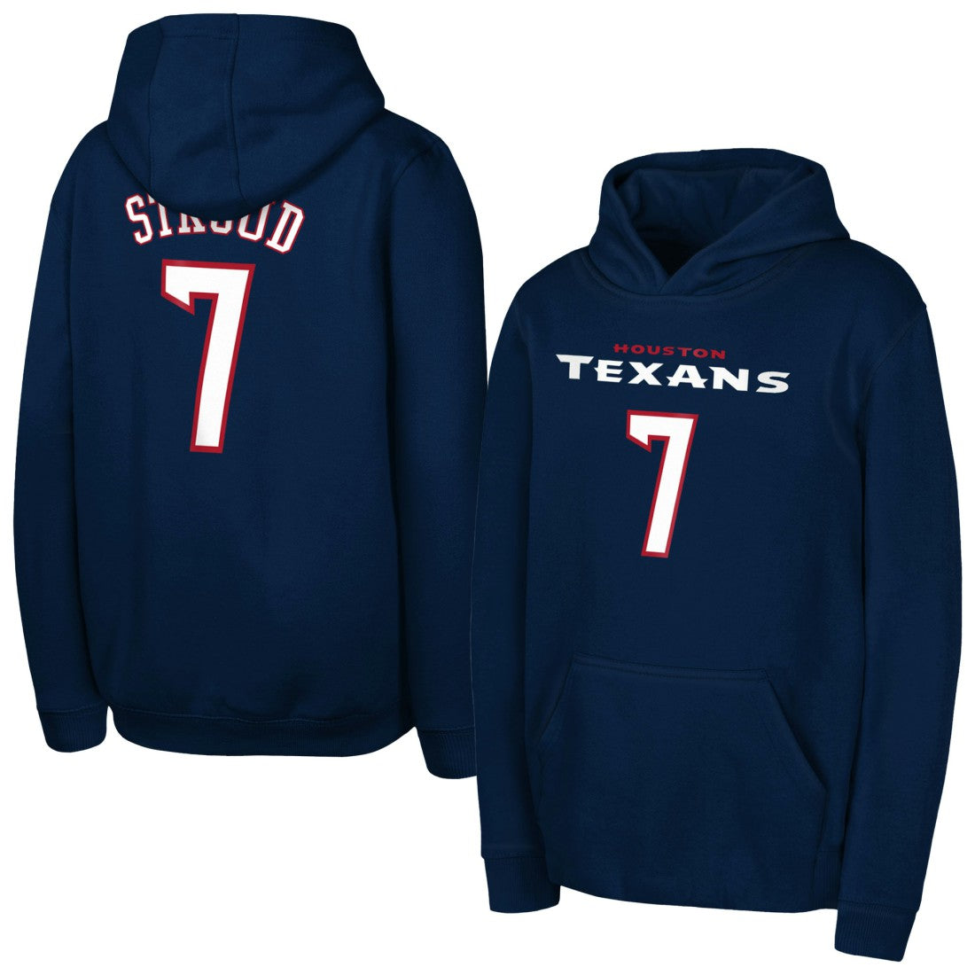 C.J. Stroud Houston Texans Outerstuff Mainliner Player Name & Number Hoodie - Navy Hoodies