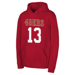 Brock Purdy San Francisco 49ers Outerstuff Mainliner Player Name & Number Hoodie - Scarlet Hoodies
