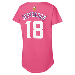 Justin Jefferson Minnesota Vikings Outerstuff Girls Youth Player Name & Number T-Shirt - Pink T-shirts
