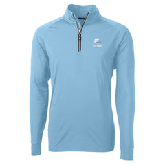 Cleveland Browns Cutter & Buck Raglan Adapt Eco Knit Stretch Recycled Quarter-Zip Top - Powder Blue Tops