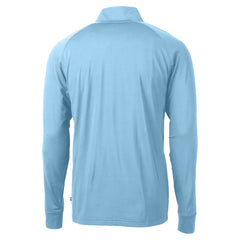 Miami Dolphins Cutter & Buck Raglan Adapt Eco Knit Stretch Recycled Quarter-Zip Top - Powder Blue Tops
